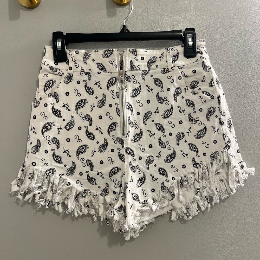 Kittenish Reba Paisley High Waist Shorts